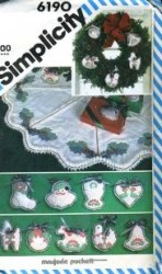 6190 9 SHADOW QUILTED XMAS ORNAMENTS, TREE SKIRT 83 PATTERN